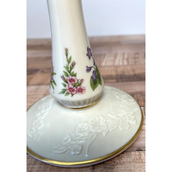 Lenox Constitution Candlesticks Limited Edition Porcelain With Floral Design & G - Picture 2 of 5